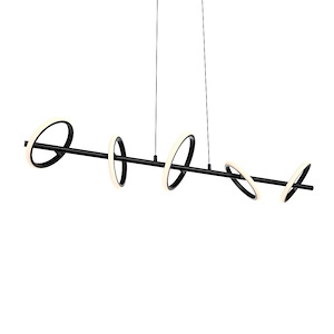 Olympia - 150W 5 LED Ring Pendant-70 Inches Tall and 10.8 Inches Wide - 1337759