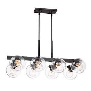Meridian - Eight Light Linear Chandelier - 620666