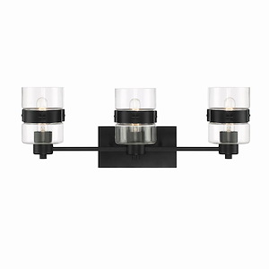 Midnight La - 3 Light Bath Vanity-9 Inches Tall And 24.75 Inches Wide - 1211830