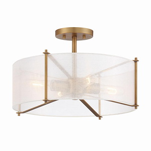 Daybreak - 4 Light Semi-Flush Mount-11.25 Inches Tall And 17.75 Inches Wide - 1090906
