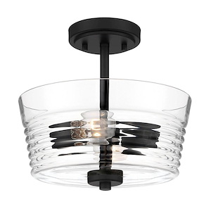 Ingo - 2 Light Semi-Flush Mount In Modern Style-11 Inches Tall and 12 Inches Wide - 1159904