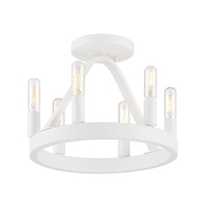 Carousel - 6 Light Semi-Flush Mount In Modern Style-9.5 Inches Tall and 12 Inches Wide - 1160820