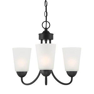 Malone - 3 Light Chandelier In Transitional Style-15.5 Inches Tall and 18 Inches Wide - 1157801
