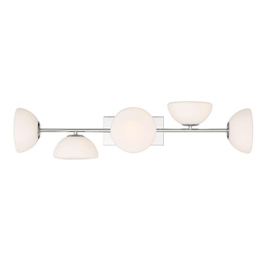 Zio - 5 Light Bath Vanity In Retro Style-9 Inches Tall and 36 Inches Wide - 1157299
