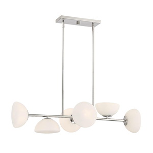 Zio - 6 Light Island In Retro Style-8 Inches Tall and 36 Inches Wide - 1157406