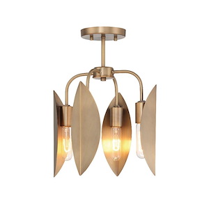Eden - 4 Light Semi-Flush Mount -16.5 Inch Tall and 12.25 Inch Wide - 1376156