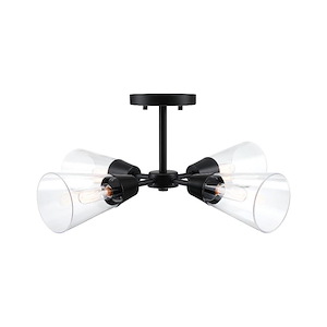 Norro - 4 Light Semi-Flush Mount -8.5 Inch Tall and 21 Inch Wide - 1376188