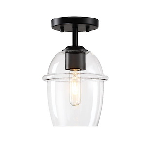 Summer Jazz - 1 Light Semi-Flush Mount -11.5 Inch Tall and 7 Inch Wide - 1376247