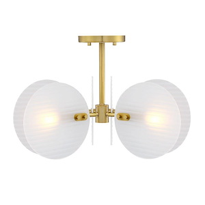 Sky Fall - 3 Light Semi-Flush Mount -12.75 Inch Tall and 20.75 Inch Wide - 1376253
