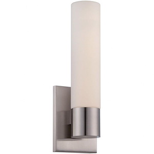 1-Light, LED Wall Sconce Light, Brushed Nickel with Opal Glass Shade, –  LEDMyPlace