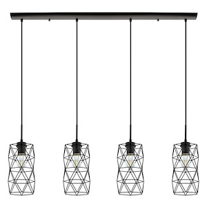 Estevau 2 - 100W 4 LED Pendant In Contemporary Style-10.75 Inches Tall and 5.75 Inches Wide - 1255841