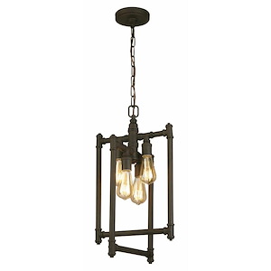Wymer - 4-Light Tall Rectangular Pendant - Zinc - 1267007