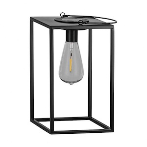 Solar - 0.12W 2 LED Outdoor Hanging Lantern-10.25 Inches Tall and 6.3 Inches Wide - 1297318