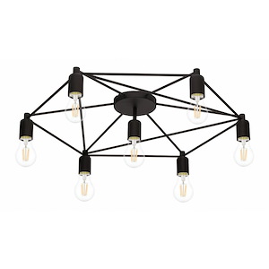 Staiti - 7 Light Flush Mount In Transitional Style-8.25 Inches Tall and 29.88 Inches Wide - 1258367
