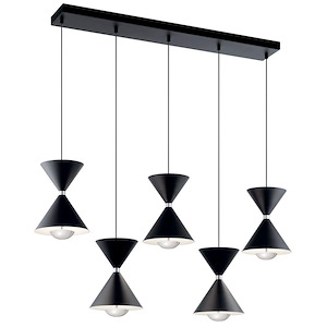 Kordan - 41.75 Inch 55W 5 Led Linear Chandelier - 745704
