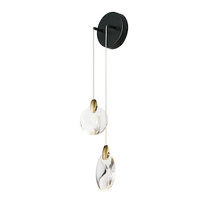 Pebble - 1W 2 LED Wall Sconce-23.75 Inch Tall and 4.75 Inch Wide - 1370558