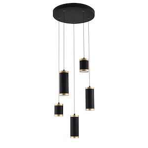 Cuff - 40W 5 LED Pendant-8.75 Inches Tall and 15.75 Inches Wide - 1327170
