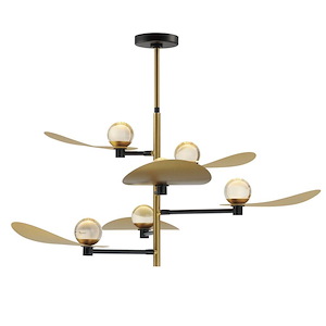 Pearl - 36W 6 LED Suspension Pendant In contemporary Style-22 Inches Tall and 47.25 Inches Wide - 1284264