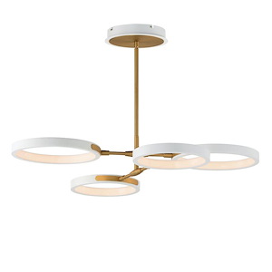 Hoopla - 12W 4 LED Chandelier-5.5 Inch Tall and 33 Inch Wide - 1370575