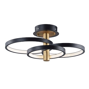 Hoopla-40W 1 LED Semi-Flush Mount-15.75 Inches wide by 11.5 inches high - 699991