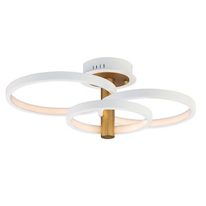Hoopla - 3W 12 LED Semi-Flush Mount-10.5 Inch Tall and 26 Inch Wide - 1370576