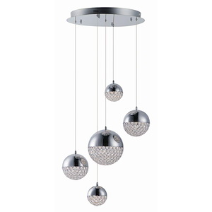 Eclipse-31.5W 5 LED Pendant-20 Inches wide by 8.5 inches high - 829255