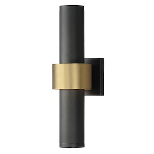 Reveal - 18W 3 LED Outdoor Wall Mount-18 Inches Tall and 5 Inches Wide - 1311221