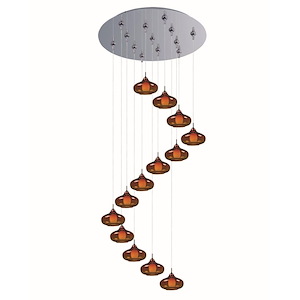 Graduating 13-Light RapidJack Pendant and Canopy - 327439