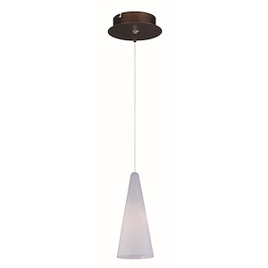 Lava - 1 LED Cone Mini Pendant With Cone Canopy - 435890