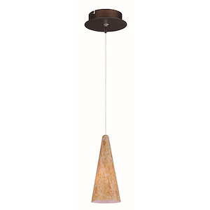 Lava - 1 LED Cone Mini Pendant With Canopy - 435925