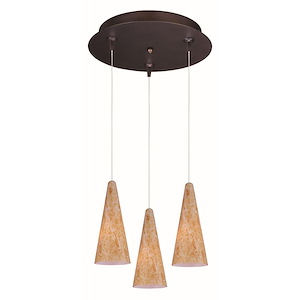 Lava - 3 LED Cone Pendant With Canopy - 435884