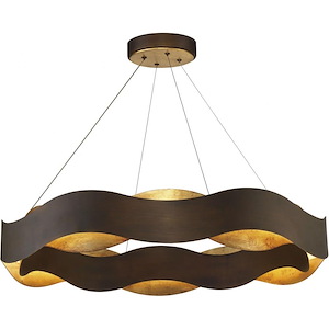 Vaughan Large Chandelier 1 Light Bronze - 33.5 Inches Wide By 5.5 Inches High - 1334787
