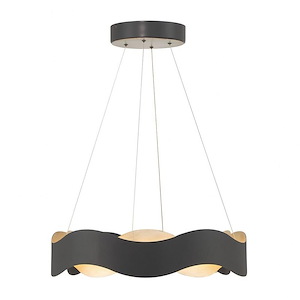 Vaughan - 75W 1 LED Chandelier In Contemporary Style-5.5 Inches Tall and 24 Inches Wide - 1299316
