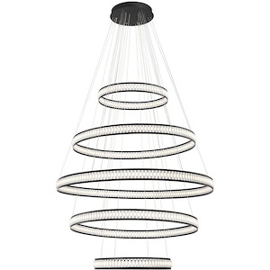 Forster - 60 Inch 465W LED 5-Tier Round Chandelier - 1077202