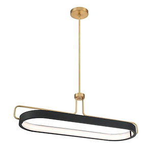 Pemberton - 35W 1 LED Oval Pendant in Contemporary Style - 12 Inches Wide by 11.5 Inches High - 1077205