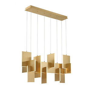 Coburg - 129W 1 LED Chandelier In Modern and Contemporary Style-23 Inches Tall and 14 Inches Wide - 1077216