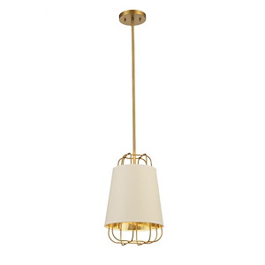 Tura - 1 Light Pendant in Transitional Style - 10 Inches Wide by 15.5 Inches High - 1077233