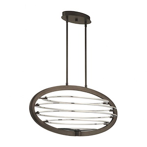 Ombra - 110W 2 LED Oval Chandelier in Transitional Style - 17.25 Inches Wide by 17.25 Inches High - 1077236