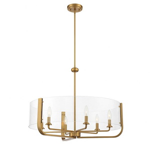 Campisi - 6 Light Chandelier in Transitional Style - 28 Inches Wide by 22.5 Inches High - 1077238