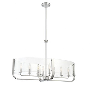 Campisi - 8 Light Oval Chandelier in Transitional Style - 16 Inches Wide by 22.5 Inches High - 1077240