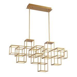 Ferro - 48W 1 LED Linear Chandelier in Contemporary Style - 15.5 Inches Wide by 21 Inches High - 1077255