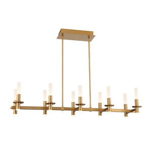 Torna - 660W 10 LED Rectangular Chandelier in Transitional Style - 12.5 Inches Wide by 9.25 Inches High - 1077272