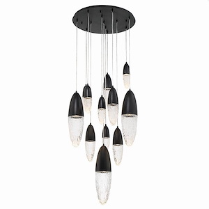 Ecrou - 60W 12 LED Chandelier In Modern and Contemporary Style-24 Inches Tall and 29.5 Inches Wide - 1154910
