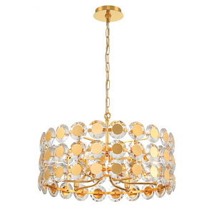 Perrene - 6 Light Pendant In Glam Style-14 Inches Tall and 23.5 Inches Wide - 1299325