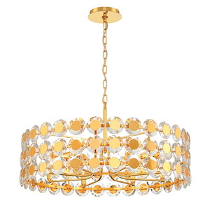 Perrene - 8 Light Pendant In Glam Style-15.5 Inches Tall and 31.5 Inches Wide - 1299326