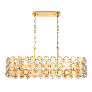 Perrene - 8 Light Chandelier In Glam Style-16 Inches Tall and 11 Inches Wide - 1299327