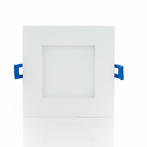 Midway - 12W 1 LED 4 Inch Slim Square Downlight (Set of 2) In Contemporary Style-0.94 Inches Tall and 4.68 Inches Wide - 1300871
