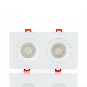 Midway - 24W 1 LED 3.5 Inch Rectangular Double Regressed Gimbal (Set of 2) In Contemporary Style-3.25 Inches Tall and 3.25 Inches Wide - 1300877