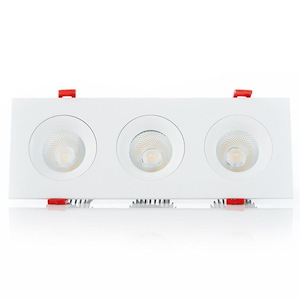 Midway - 36W 1 LED 3.5 Inch Rectangular Triple Regressed Gimbal In Contemporary Style-3.18 Inches Tall and 3.18 Inches Wide - 1288246