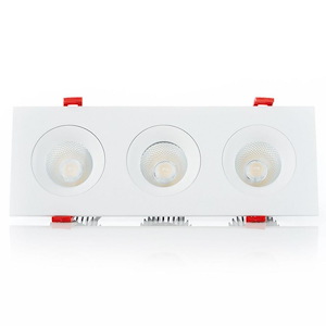 Midway - 36W 1 LED 3.5 Inch Rectangular Triple Regressed Gimbal (Set of 4) In Contemporary Style-3.18 Inches Tall and 3.18 Inches Wide - 1300880